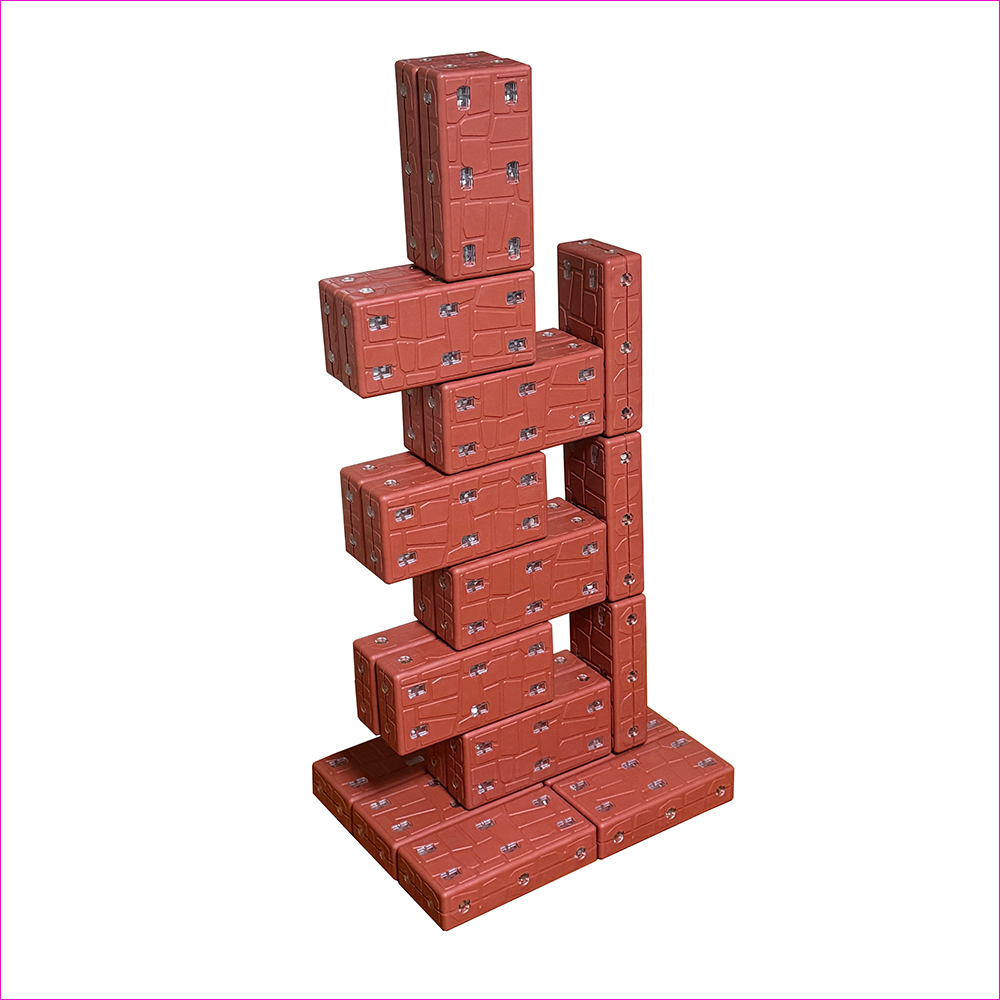 적색 자석벽돌16cm 48p